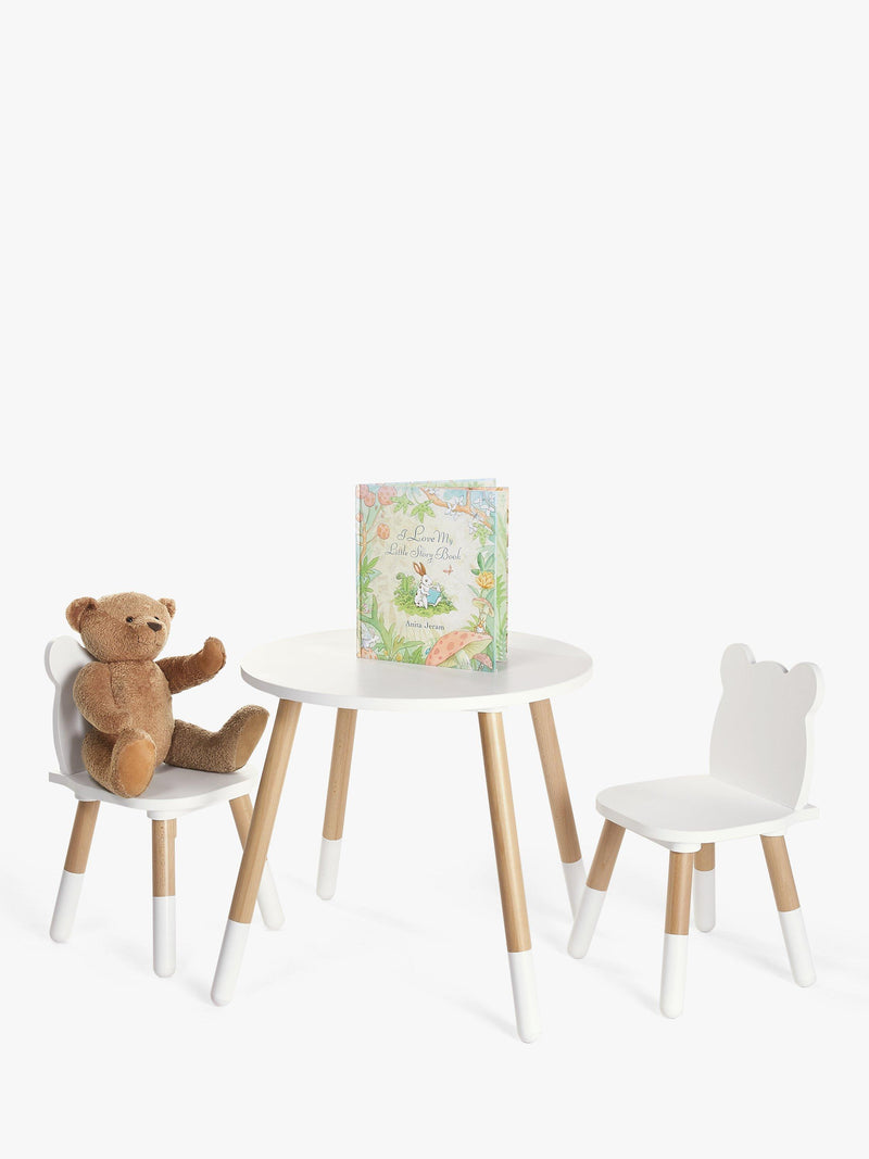 John Lewis bear table and chairs White/Natural, imported from the UK