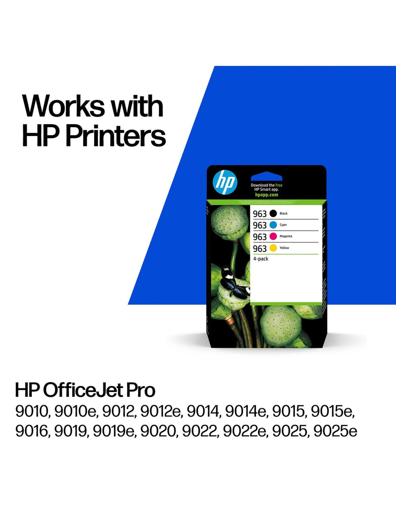HP 963 ink cartridge multipack black cyan magenta yellow - British product