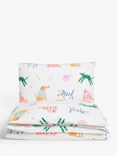 John Lewis John Lewis Easy Care Park Pals Reversible Duvet Cover and Pillowcase Set Double- Buy online at McGrocer