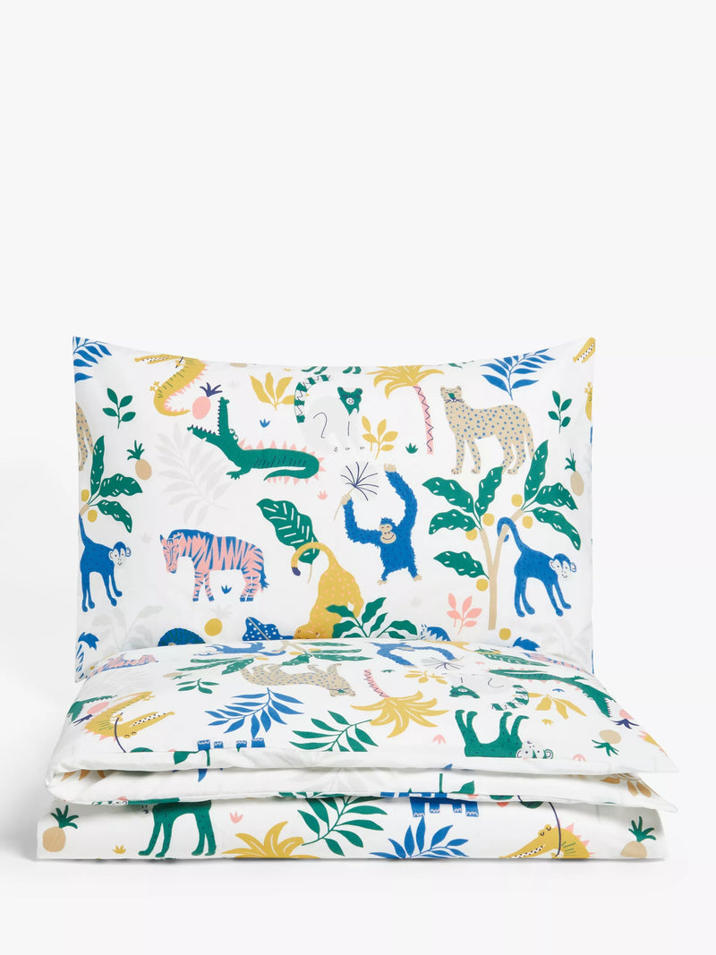 John Lewis Easy Care Jungle Boogie duvet cover set, imported from the UK