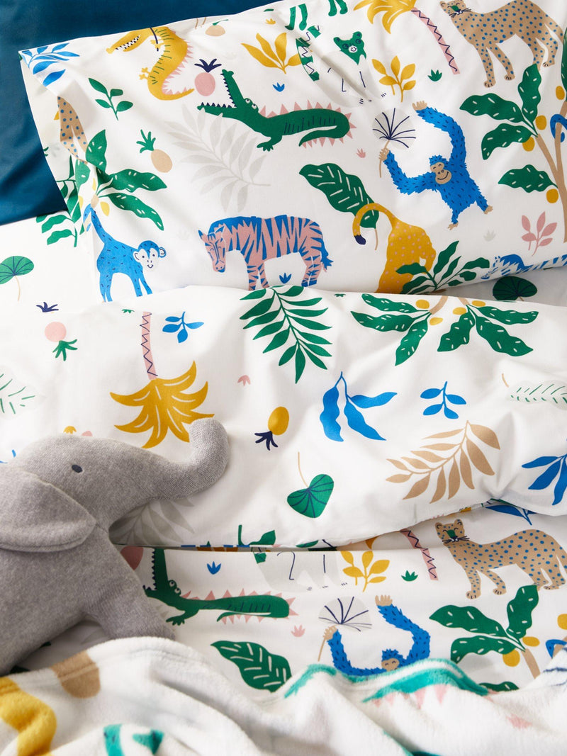 John Lewis Easy Care Jungle Boogie duvet cover set, imported from the UK