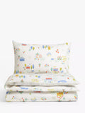 John Lewis ANYDAY Happy Houses Reversible Toddler Pure Cotton Duvet Cover & Pillowcase Set - McGrocer
