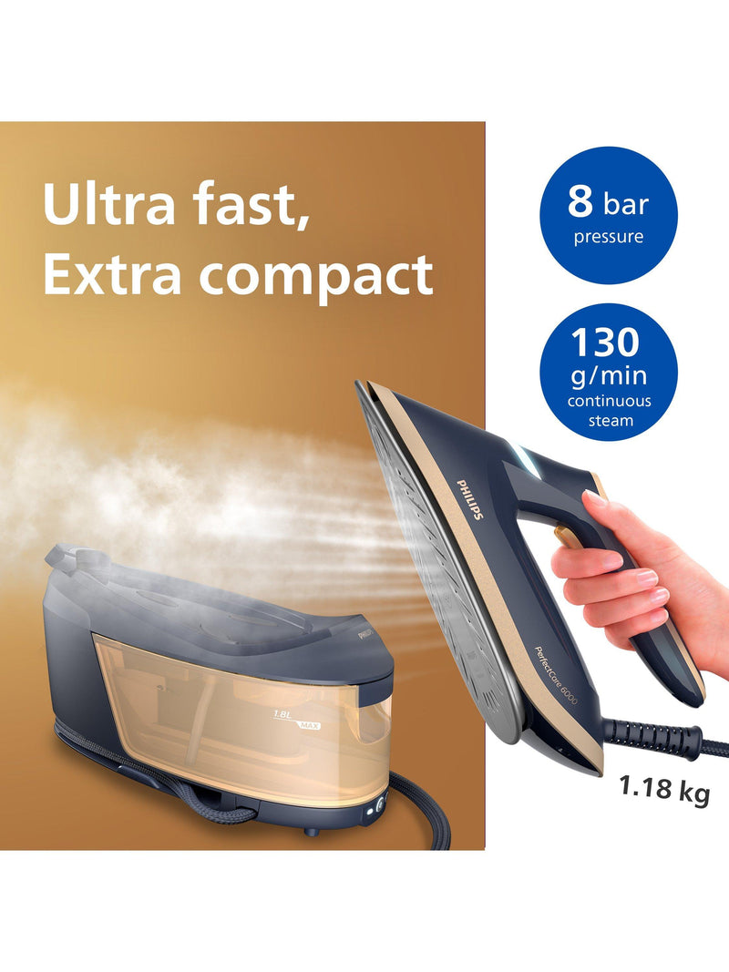 Philips PerfectCare 6000 steam generator iron black gold, UK version