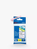Brother labelling tape black on pastel pink 12mm x 4m, UK version