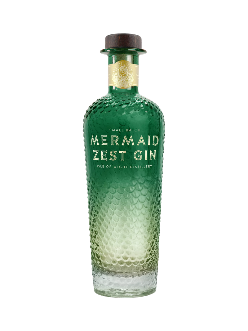 Mermaid Zest Gin with grapefruit and rosemary, 70cl bottle, imported from the UK