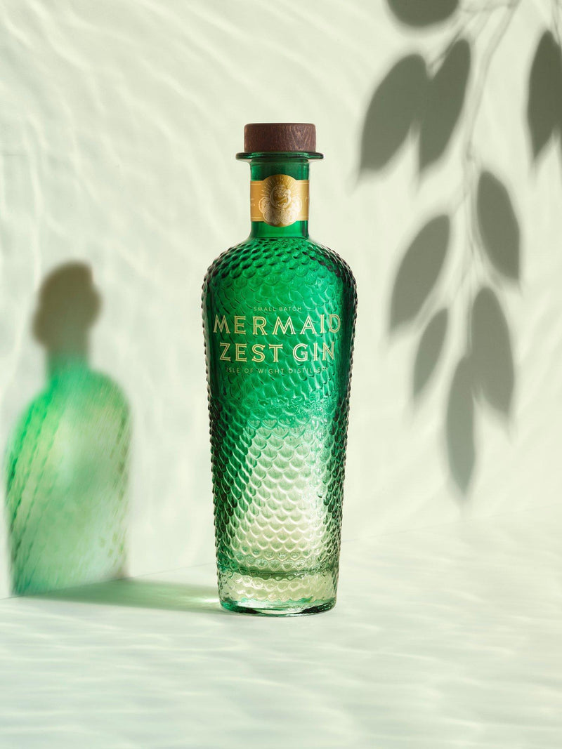 Mermaid Zest Gin with grapefruit and rosemary, 70cl bottle, imported from the UK