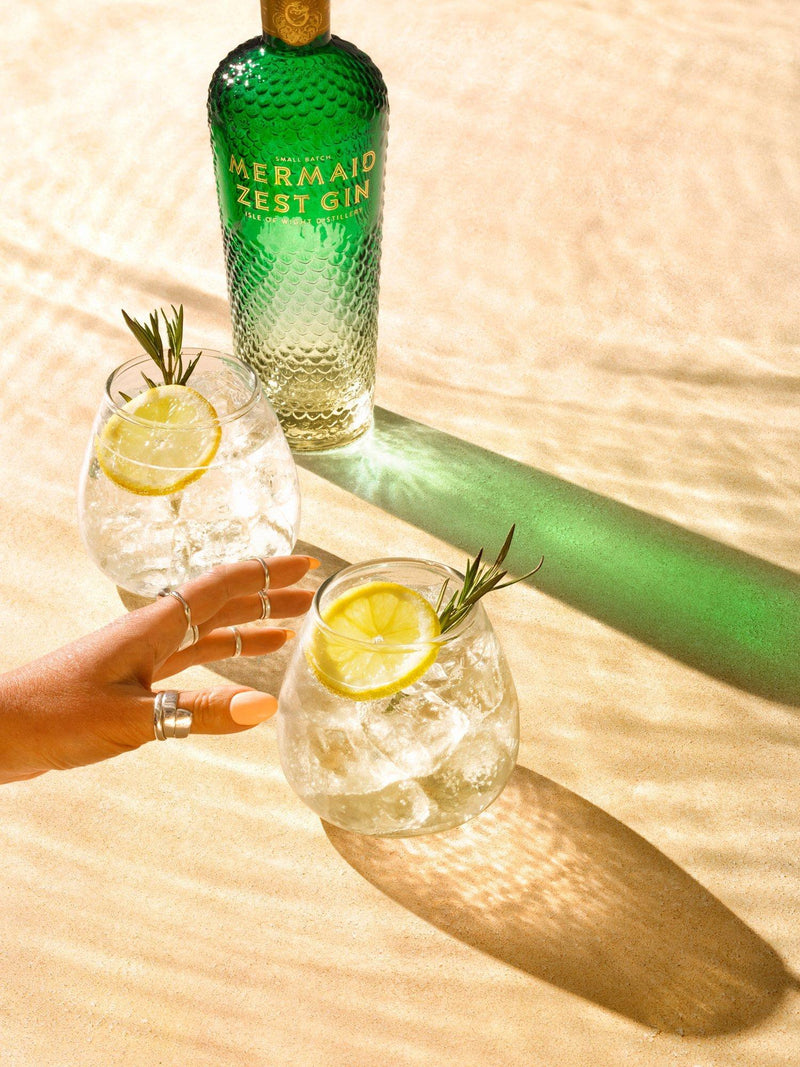Mermaid Zest Gin with grapefruit and rosemary, 70cl bottle, imported from the UK