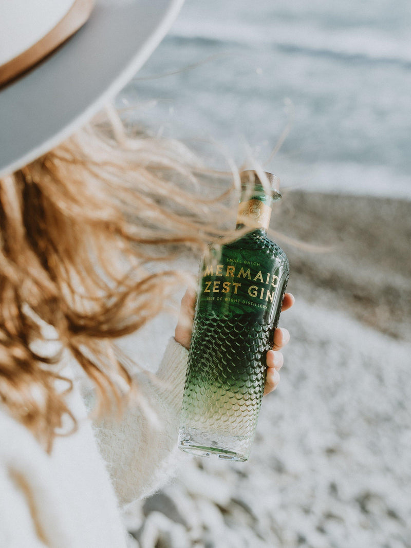 Mermaid Zest Gin with grapefruit and rosemary, 70cl bottle, imported from the UK