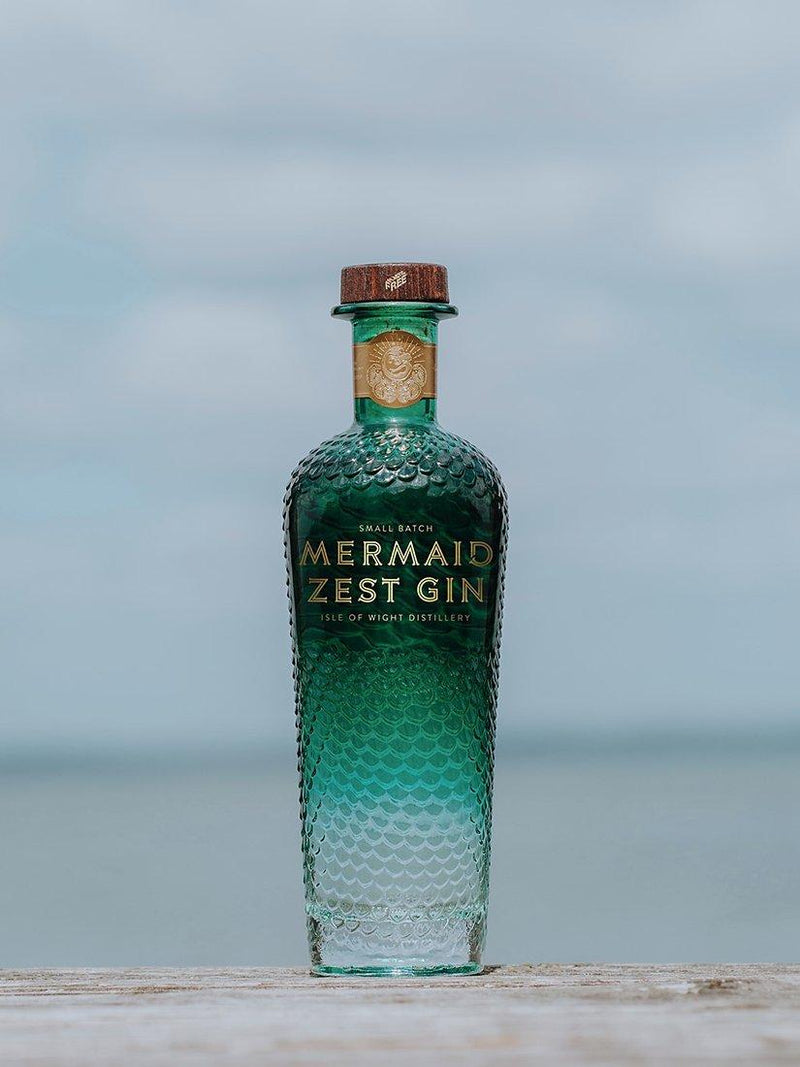 Mermaid Zest Gin with grapefruit and rosemary, 70cl bottle, imported from the UK