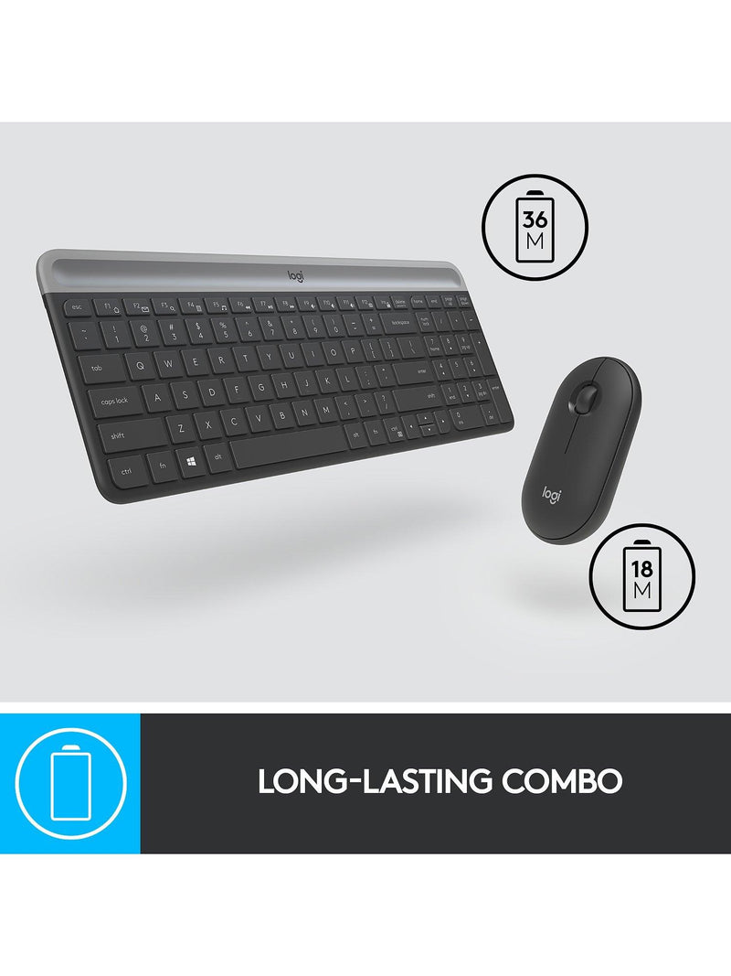 Logitech MK470 wireless keyboard and mouse black - British product