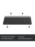 Logitech MK470 wireless keyboard and mouse black - British product