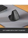 Logitech Lift vertical ergonomic mouse graphite, imported from the UK