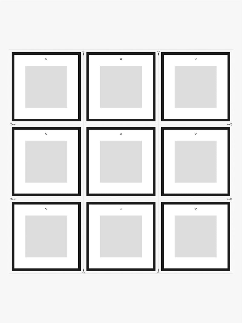 nielsen Gallery 9-photo frames black 8x8 inch, imported from the UK