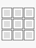 nielsen Gallery 9-photo frames black 8x8 inch, imported from the UK