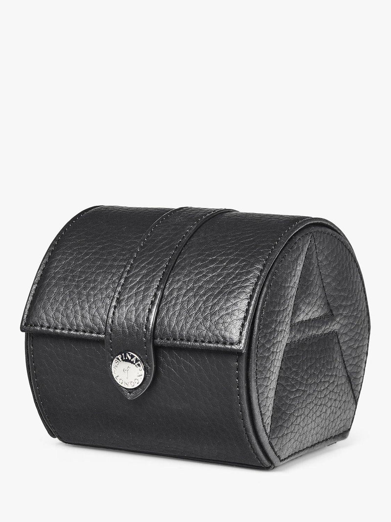 Aspinal of London pebble leather travel watch roll, UK version