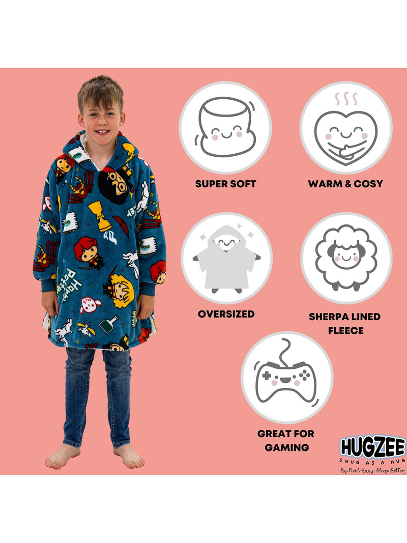 Harry Potter Hugzee Fleece Blanket Blue Medium, UK version