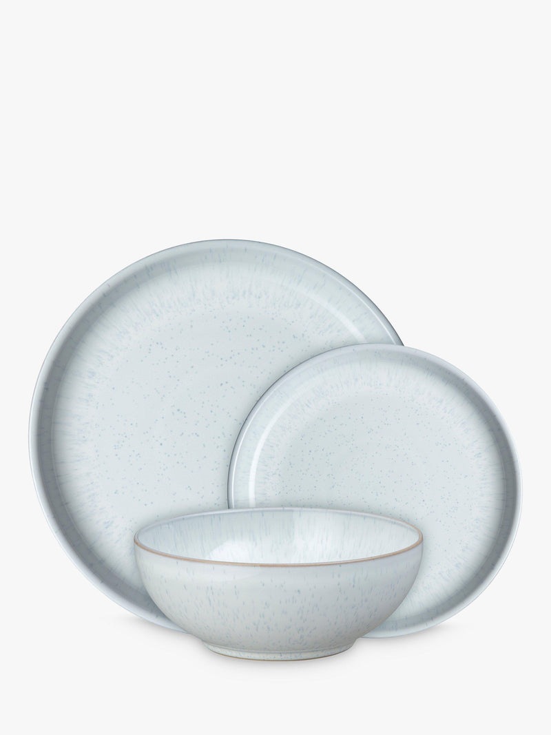 Denby White Speckle stoneware dinnerware set 12 piece, UK version