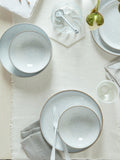 Denby White Speckle stoneware dinnerware set 12 piece, UK version