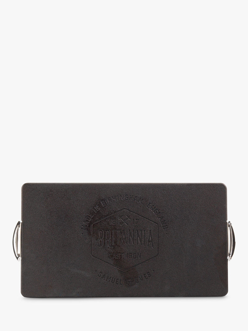 Samuel Groves cast iron double burner griddle 45x25cm - British product