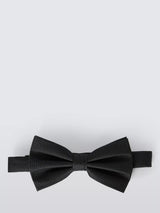 John Lewis John Lewis Textured Silk Bow Tie, Black- Buy online at McGrocer