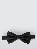 John Lewis textured silk bow tie in black - British product