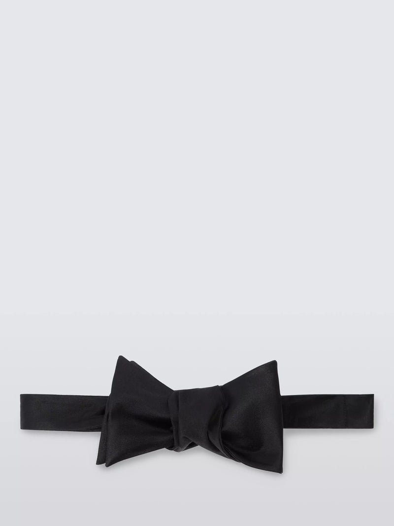 John Lewis black silk self-tie bow tie (British brand)
