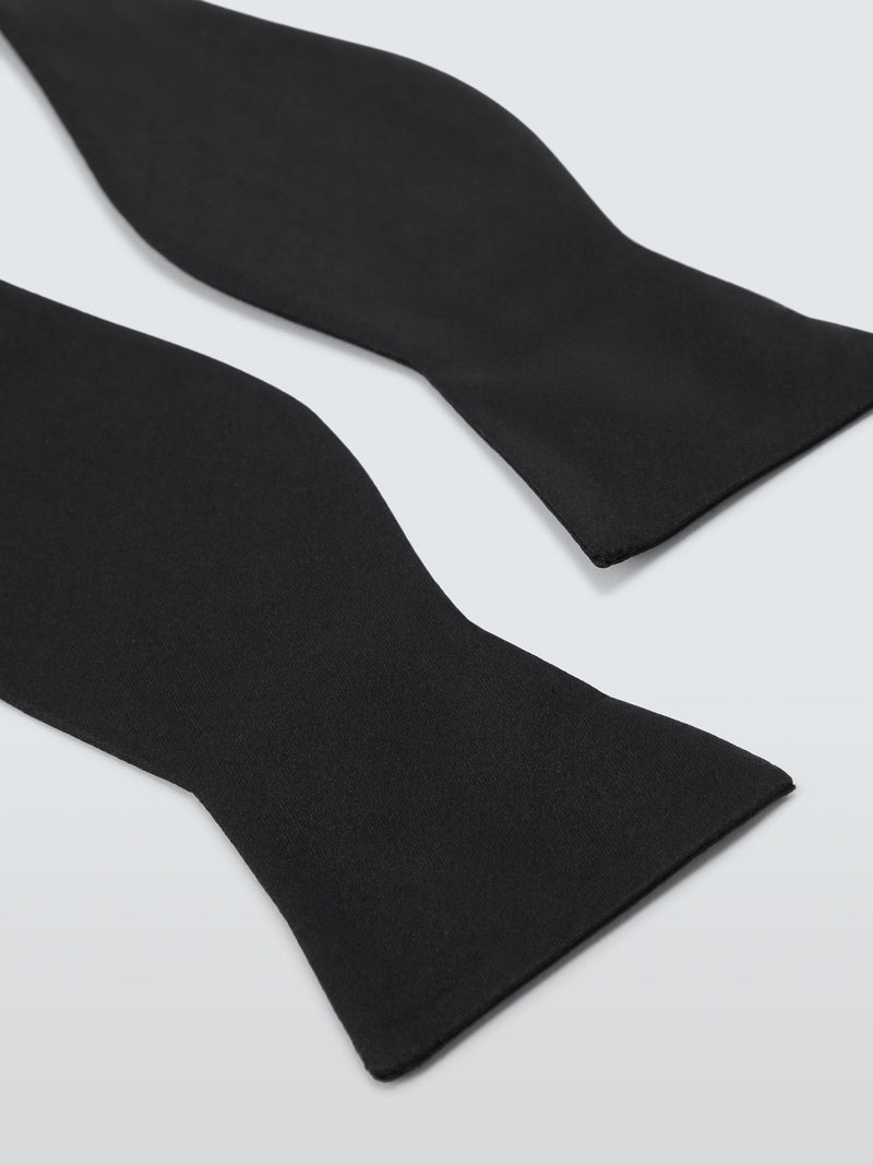 John Lewis black silk self-tie bow tie (British brand)