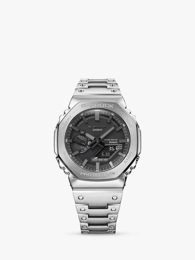 Casio G-Shock silver bracelet watch GM-B2100D, UK version