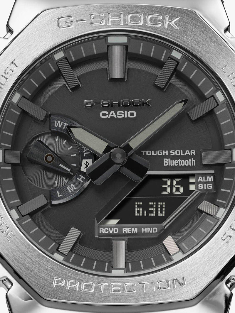 Casio G-Shock silver bracelet watch GM-B2100D, UK version