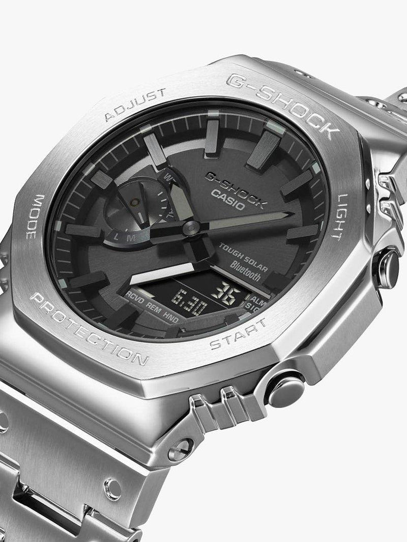 Casio G-Shock silver bracelet watch GM-B2100D, UK version
