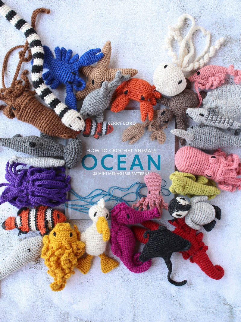 TOFT ocean animal crochet patterns mini hardback book, UK version