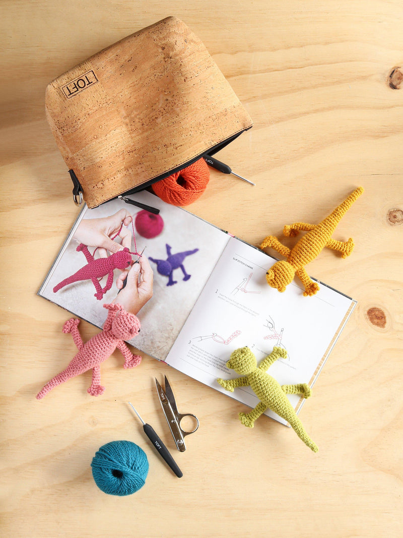 Mini crochet book with animal pet patterns by Kerry Lord, UK version