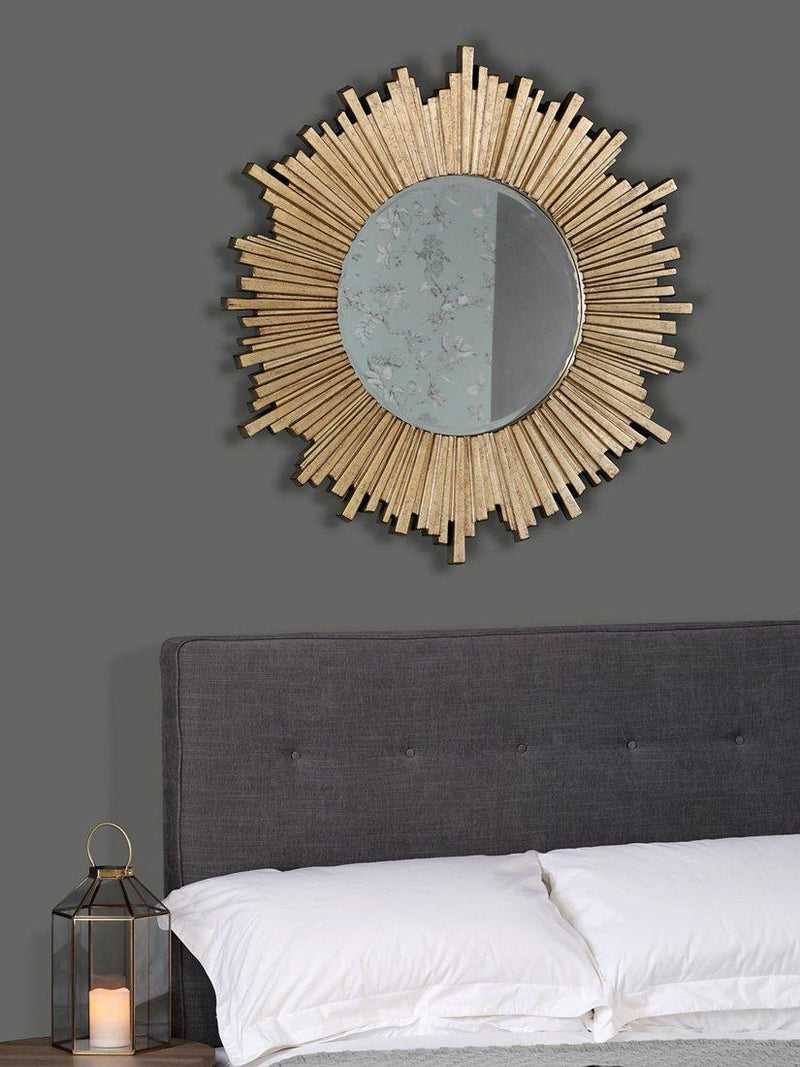 Laura Ashley radial mirror champagne finish 99cm, imported from the UK
