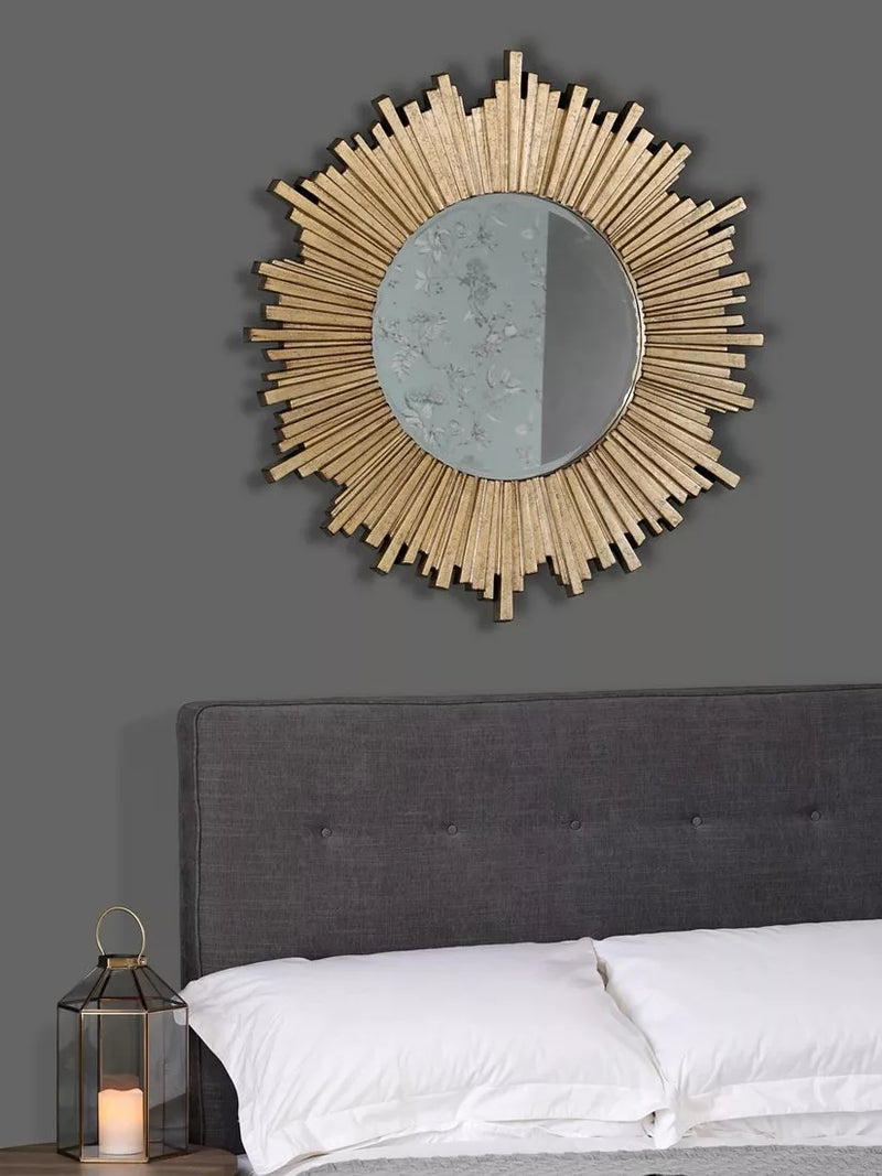 Laura Ashley radial mirror champagne finish 99cm, imported from the UK