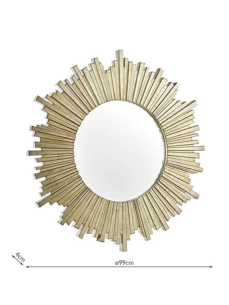 Laura Ashley radial mirror champagne finish 99cm, imported from the UK