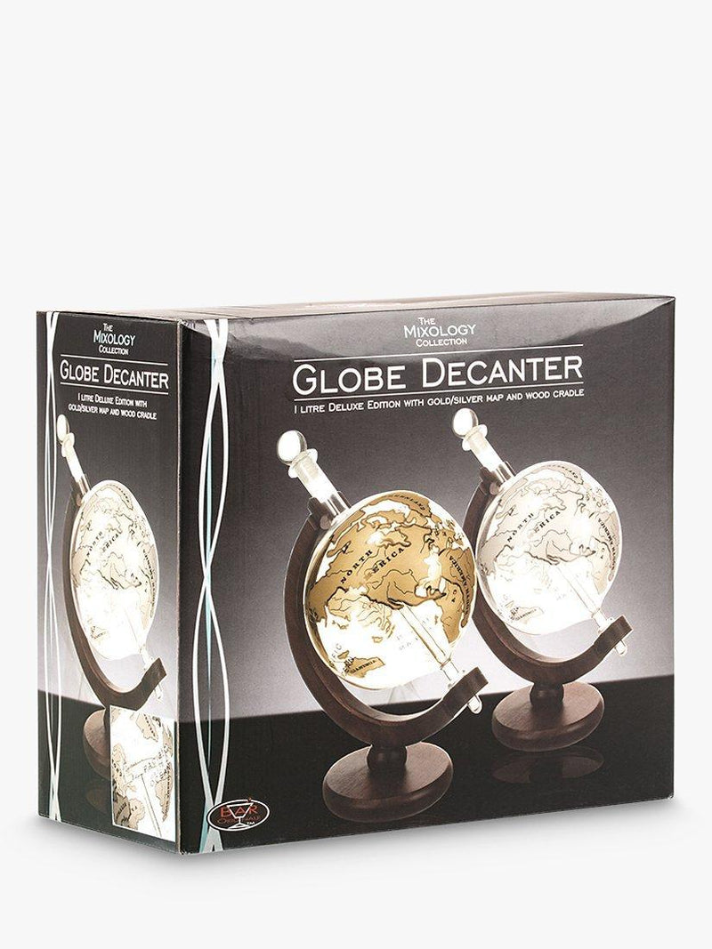 Mixology World Globe Decanter Natural/Clear 750ml, imported from the UK