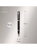 Parker IM black chrome trim ballpoint and fountain pen set, UK version