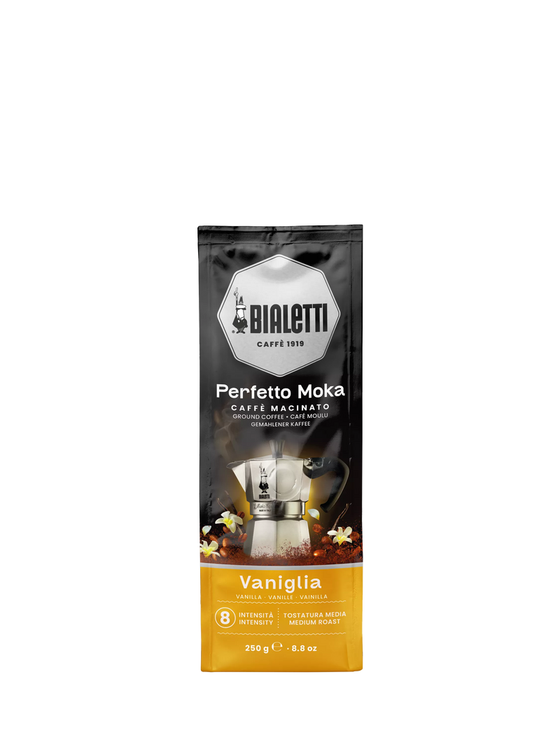 Bialetti vanilla ground coffee for Moka pots 250g - British product