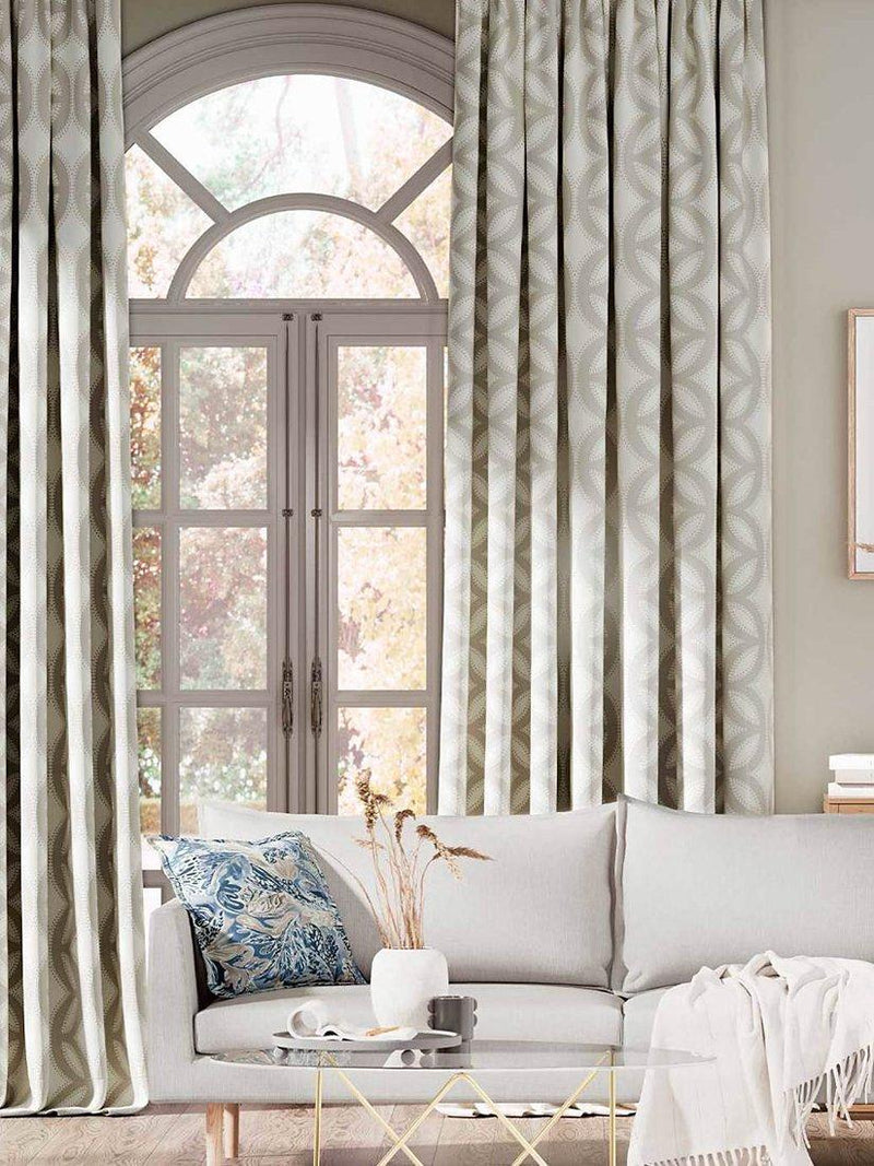 Harlequin Caprice furnishing fabric, lace trellis design (British brand)