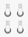 Multi-Purpose Cutlery Set of 4 in 18/10 Stainless Steel with Compact Storage
