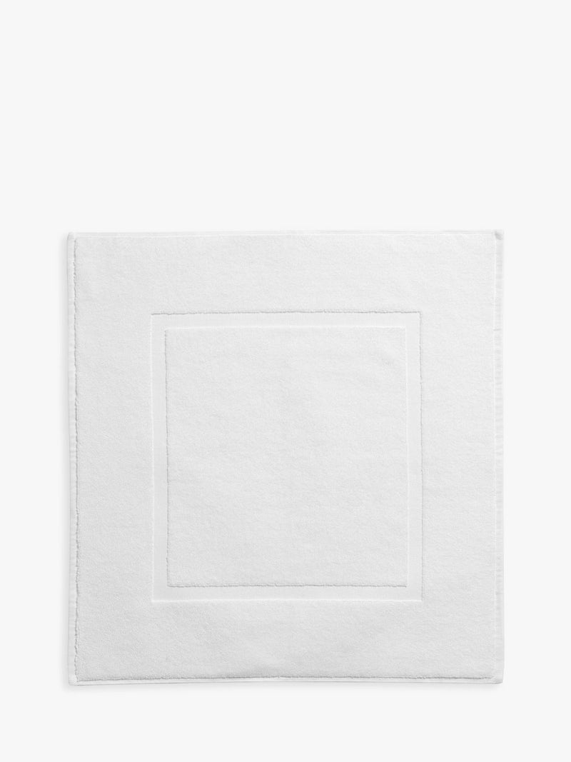 Christy Organic Cotton Twist Yarn Shower Mat - White