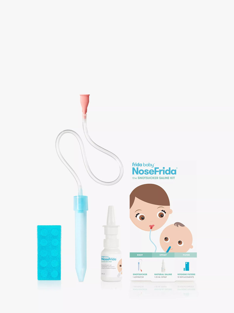 Fridababy NoseFrida Snot Sucker Saline Kit for baby nasal congestion - British product