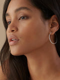Monica Vinader MV Siren Muse medium hoop earrings sterling silver, UK version