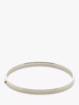 John Lewis Monica Vinader Essential Bangle Sterling Silver 17cm Circumference- Buy online at McGrocer