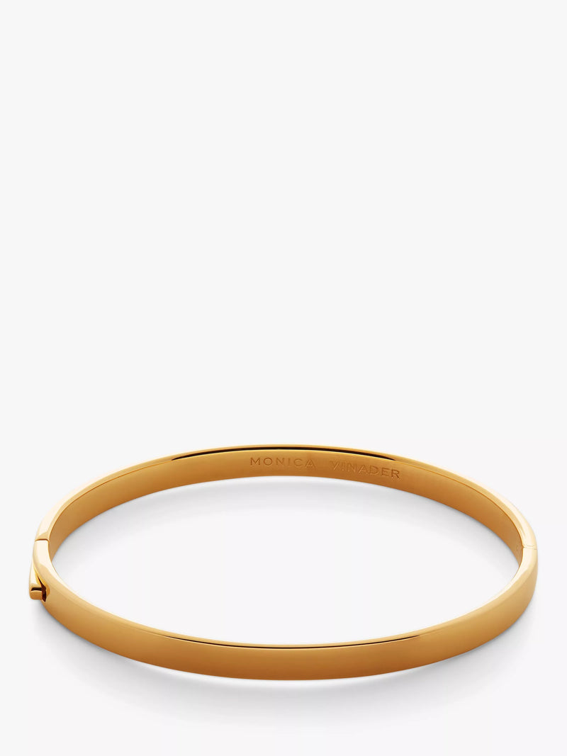 Monica Vinader Essential Bangle Sterling Silver 17cm Circumference