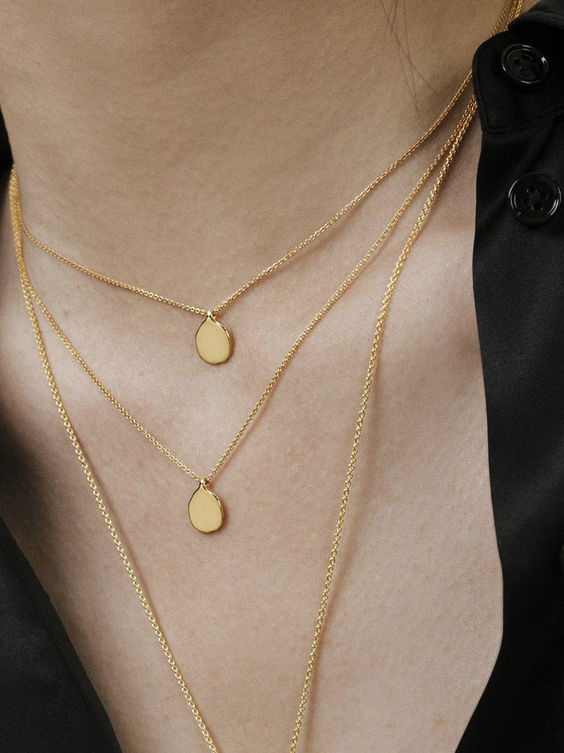 Monica Vinader gold vermeil petal chain necklace, adjustable - British product
