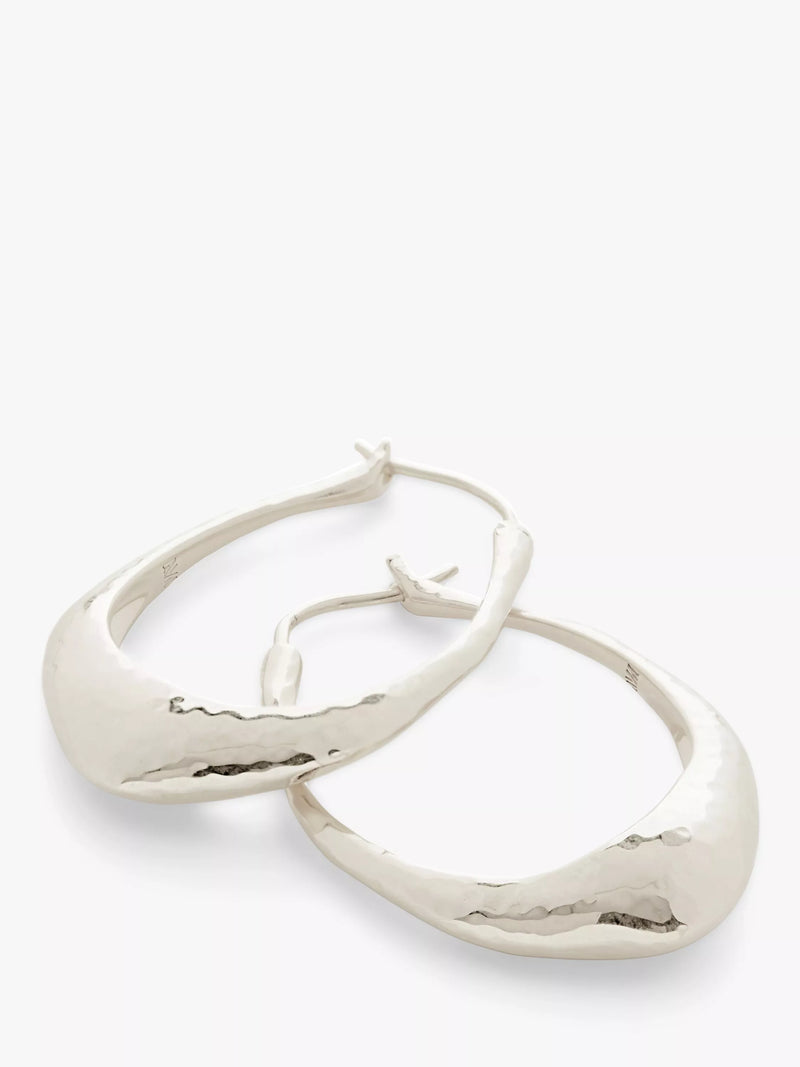 Monica Vinader Deia medium hoop earrings in sterling silver - British product