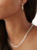 Monica Vinader Deia medium hoop earrings in sterling silver - British product