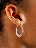 Monica Vinader Deia medium hoop earrings in sterling silver - British product