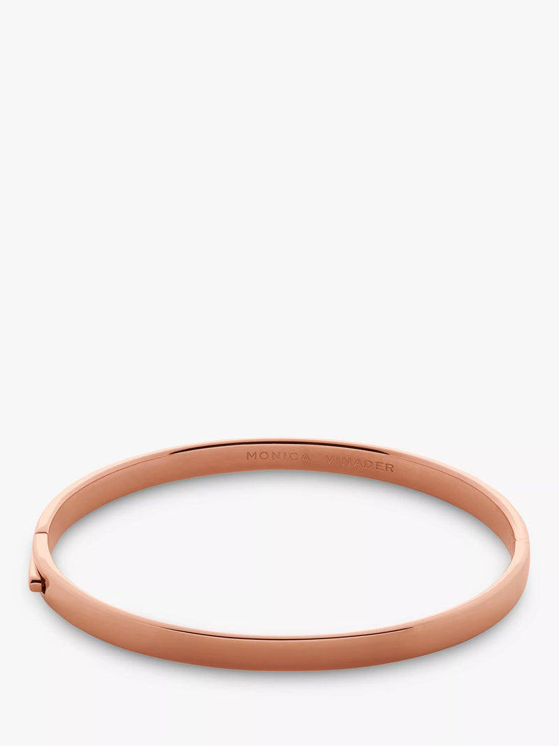 Monica Vinader Essential Bangle Sterling Silver 17cm Circumference